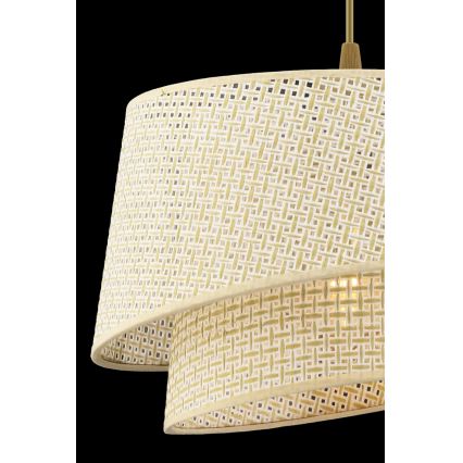 Hängeleuchte mit Kabel BARETTE 1xE27/60W/230V, cremefarben