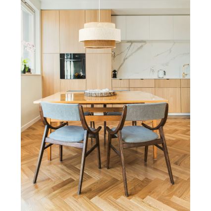 Hängeleuchte mit Kabel BOHO 1xE27/60W/230V Ø 40 cm weiß/jute