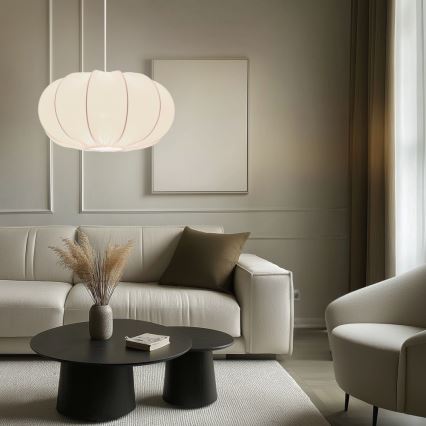 Hängeleuchte mit Kabel CAFEE 1xE27/40W/230V Ø 52 cm weiß