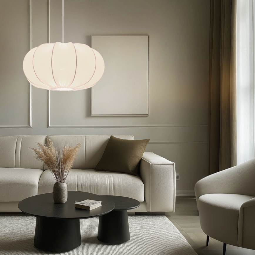 Hängeleuchte mit Kabel CAFEE 1xE27/40W/230V Ø 52 cm weiß