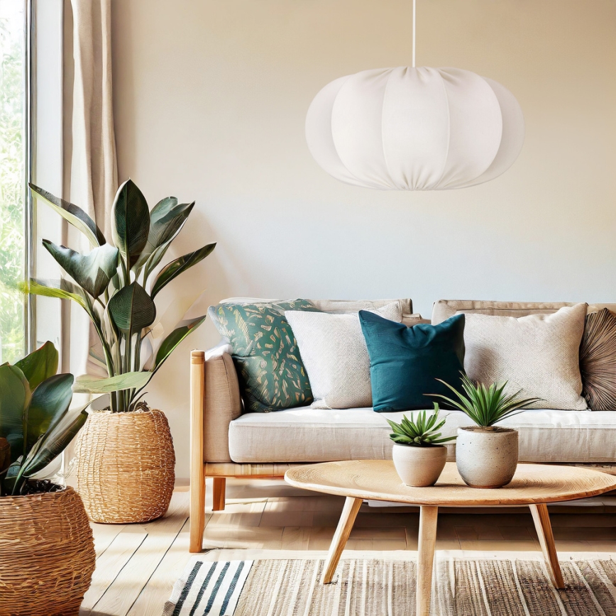 Hängeleuchte mit Kabel CAFEE 1xE27/40W/230V Ø 52 cm weiß