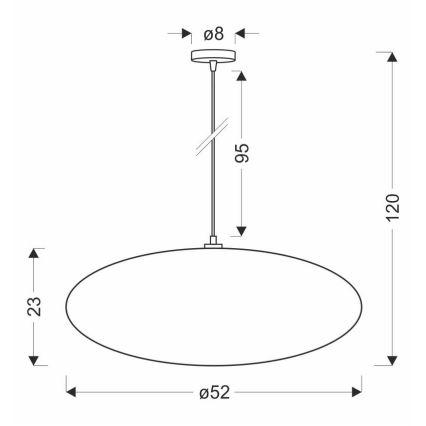 Hängeleuchte mit Kabel CAFEE 1xE27/40W/230V Ø 52 cm weiß