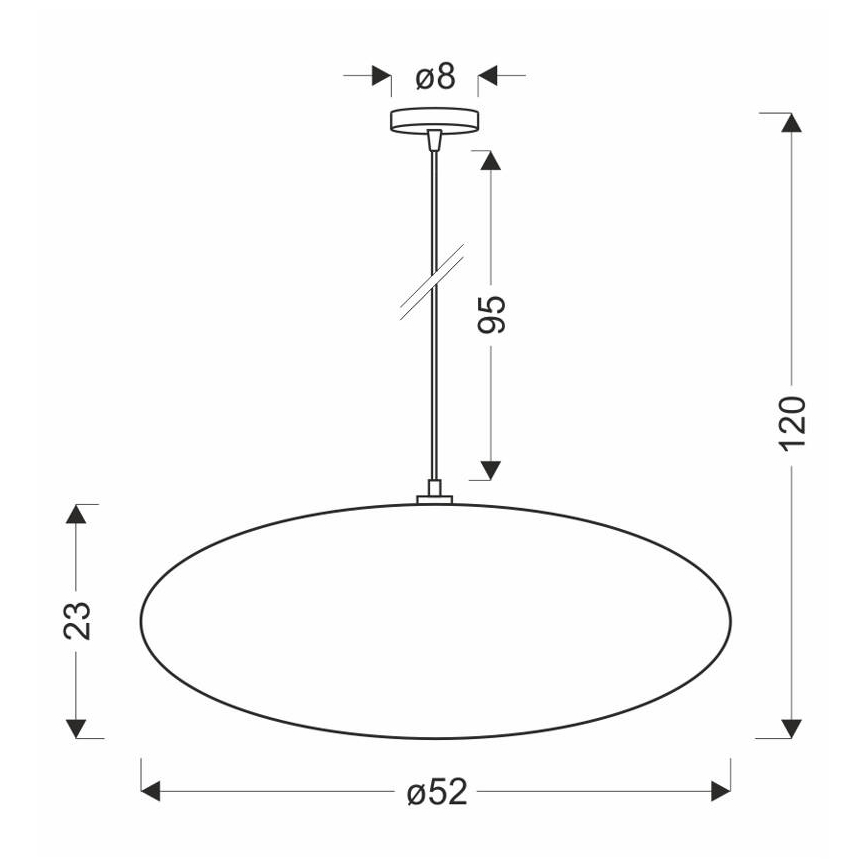 Hängeleuchte mit Kabel CAFEE 1xE27/40W/230V Ø 52 cm weiß