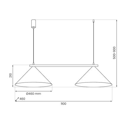Hängeleuchte mit Kabel CAPITAL 2xGX53/15W/230V beige