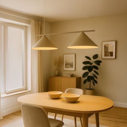 Hängeleuchte mit Kabel CAPITAL 2xGX53/15W/230V taupe