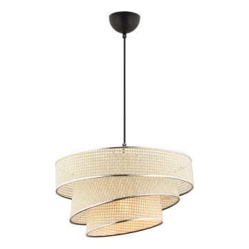 Hängeleuchte mit Kabel COUPER 1xE27/60W/230V cremefarben/glänzender Chrom