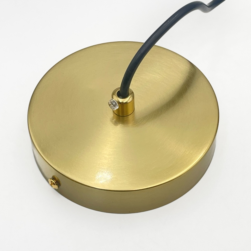 Hängeleuchte mit Kabel CRISTAL 1xE14/15W/230V Messing/rauchiges Beige