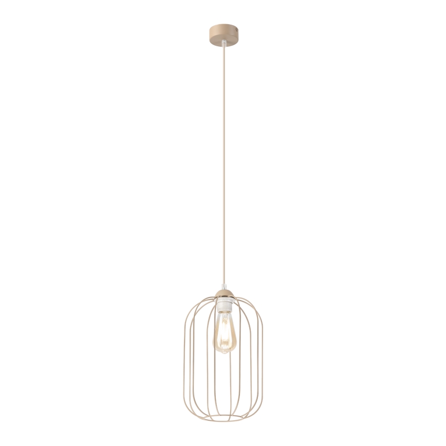 Hängeleuchte mit Kabel DESTELLO 1xE27/15W/230V, Ø 21 cm, beige