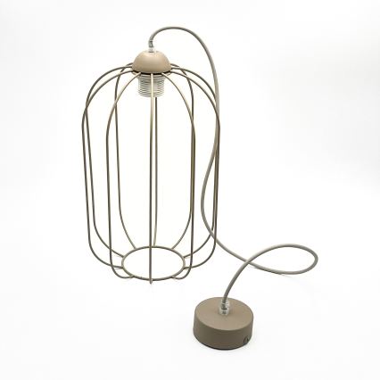 Hängeleuchte mit Kabel DESTELLO 1xE27/15W/230V, Ø 21 cm, beige