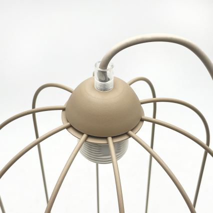 Hängeleuchte mit Kabel DESTELLO 1xE27/15W/230V, Ø 21 cm, beige