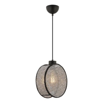 Hängeleuchte mit Kabel DRUM 1xE27/60W/230V grau/schwarz