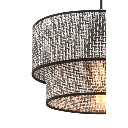 Hängeleuchte mit Kabel ECHO 1xE27/60W/230V grau/schwarz