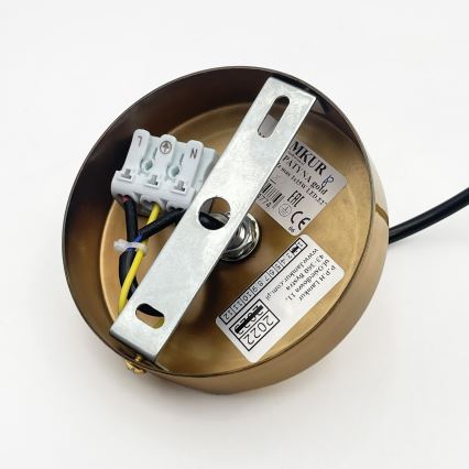 Hängeleuchte mit Kabel HECTOR 1xE27/15W/230V weiß/messing Ø 14 cm