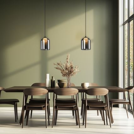 Hängeleuchte mit Kabel KLEA 1xG9/15W/230V rauchschwarz