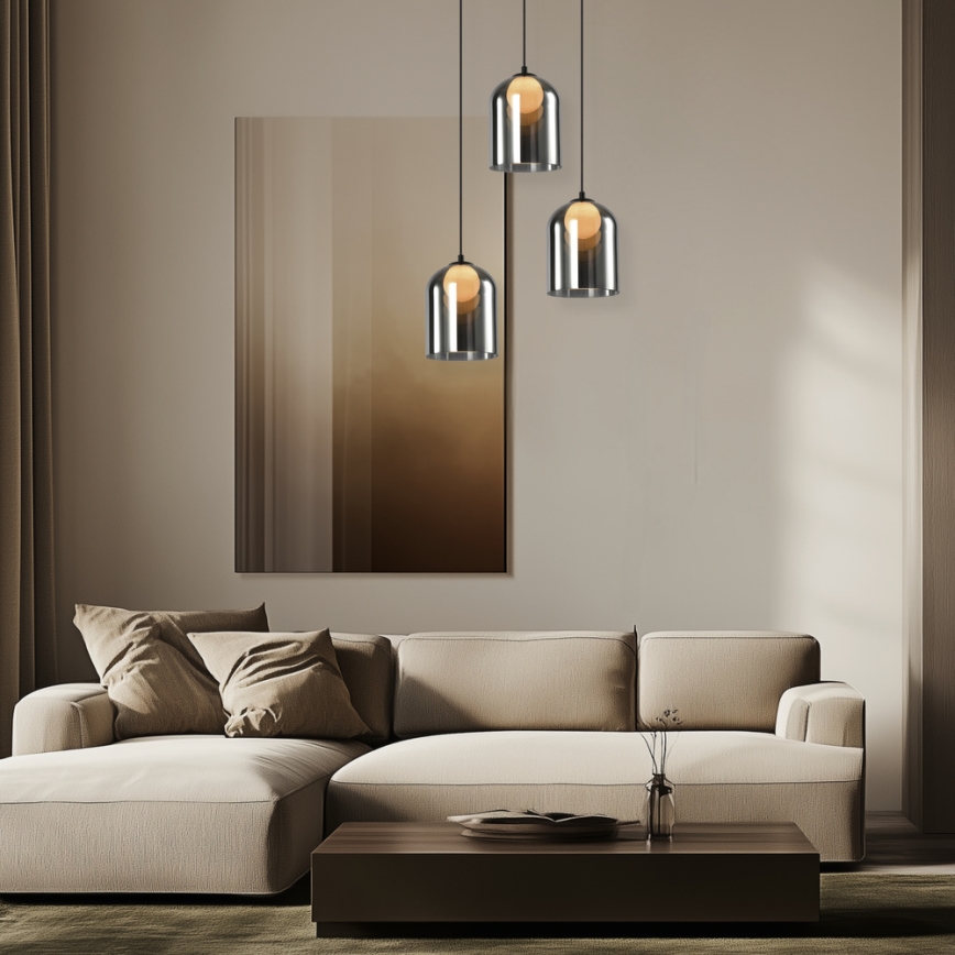 Hängeleuchte mit Kabel KLEA 1xG9/15W/230V rauchschwarz