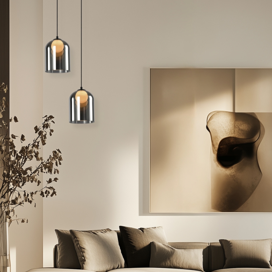 Hängeleuchte mit Kabel KLEA 1xG9/15W/230V rauchschwarz