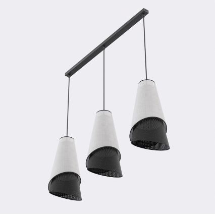 Hängeleuchte mit Kabel MODA 3xE27/15W/230V grau/schwarz