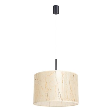 Hängeleuchte mit Kabel NEVIA 1xE27/15W/230V Ø 40 cm beige/Marmoroptik