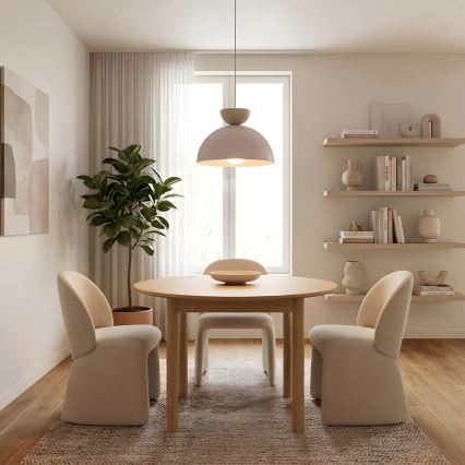 Hängeleuchte mit Kabel NEVIS 1xE27/15W/230V Ø 38 cm cremefarben