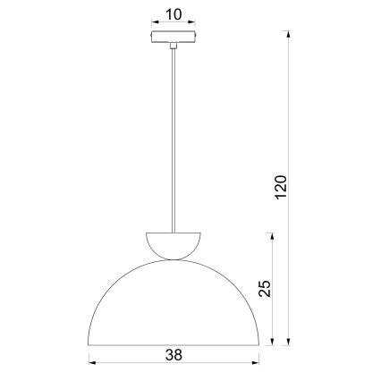 Hängeleuchte mit Kabel NEVIS 1xE27/15W/230V Ø 38 cm cremefarben
