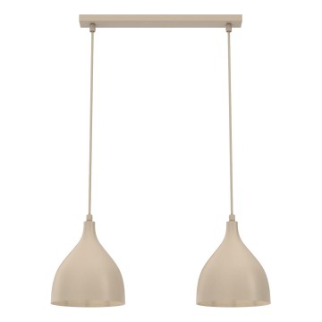 Hängeleuchte mit Kabel NOAK CLASSIC 2xE27/15W/230V beige