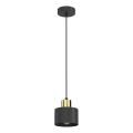 Hängeleuchte mit Kabel PARKLA 1xE27/15W/230V schwarz