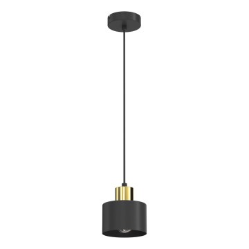 Hängeleuchte mit Kabel PARKLA 1xE27/15W/230V schwarz