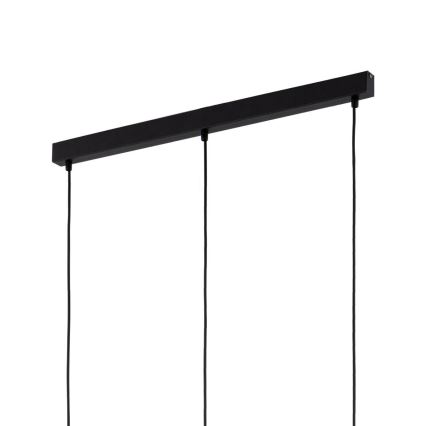 Hängeleuchte mit Kabel SEBO 3xE27/15W/230V schwarz/rauchiges Beige