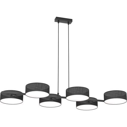 Hängeleuchte mit Kabelaufhängung DRUMZ 6xE14/10W/230V schwarz