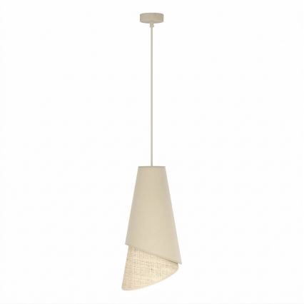 Hängeleuchte mit Kabelaufhängung MODA 1xE27/15W/230V beige/Rattan
