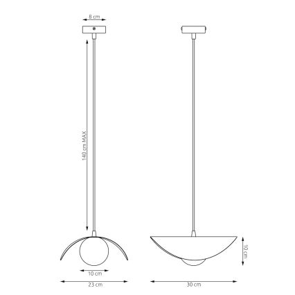 Hängeleuchte mit Kabelaufhängung RITUAL 1xG9/8W/230V Beige