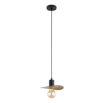 Hängeleuchte mit Kabelaufhängung SAVANA 1xE27/15W/230V Ø 23 cm schwarz/gold