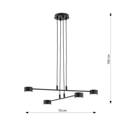 Hängeleuchte MODUS 4xGX53/12W/230V schwarz