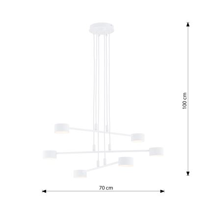 Hängeleuchte MODUS 6xGX53/10W/230V weiß