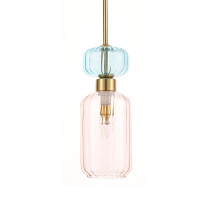 Hängeleuchte MOLLY 1xE14/40W/230V d 12 cm golden/rosa/blau