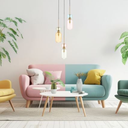 Hängeleuchte MOLLY 3xE14/40W/230V d 38 cm bunt