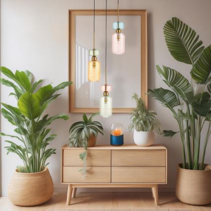 Hängeleuchte MOLLY 3xE14/40W/230V d 38 cm bunt