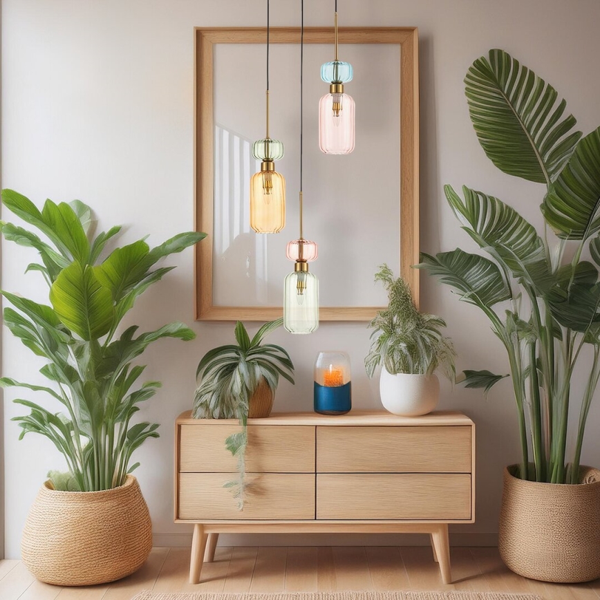 Hängeleuchte MOLLY 3xE14/40W/230V d 38 cm bunt