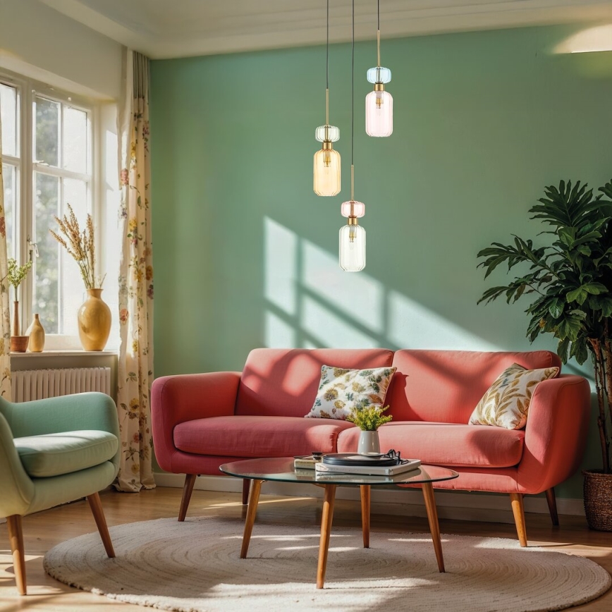 Hängeleuchte MOLLY 3xE14/40W/230V d 38 cm bunt