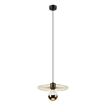 Hängeleuchte MONTANA 1xE27/15W/230V d 30 cm golden/schwarz