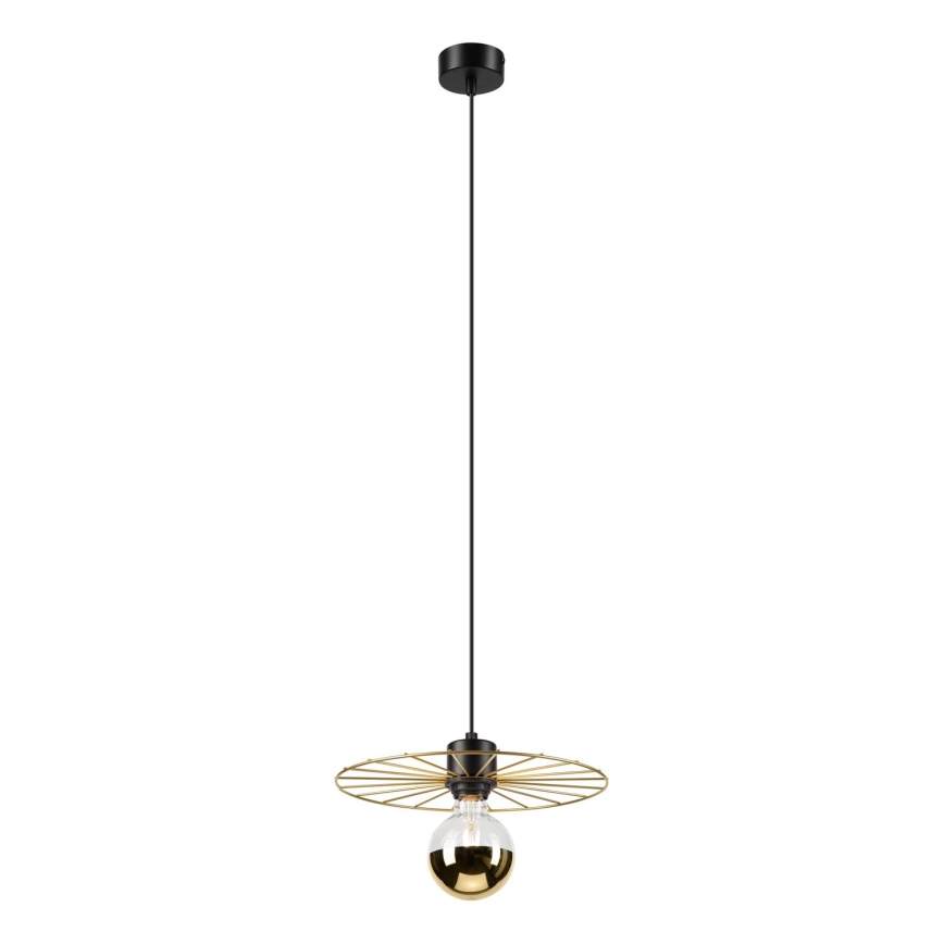 Hängeleuchte MONTANA 1xE27/15W/230V d 30 cm golden/schwarz