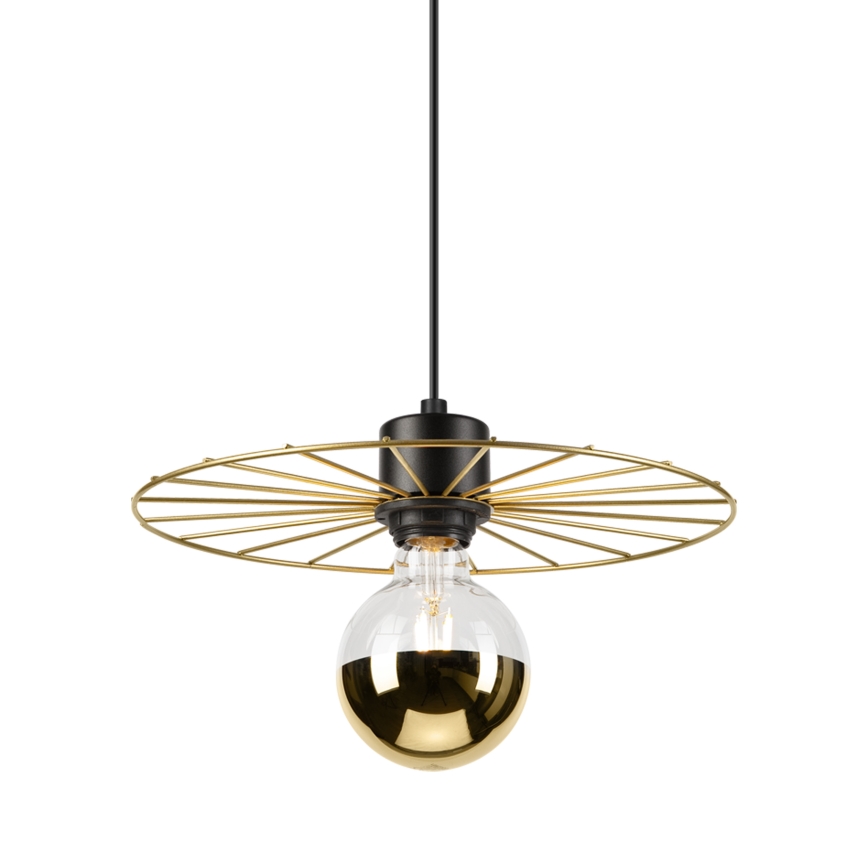 Hängeleuchte MONTANA 1xE27/15W/230V d 30 cm golden/schwarz