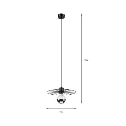 Hängeleuchte MONTANA 1xE27/15W/230V d 30 cm schwarz
