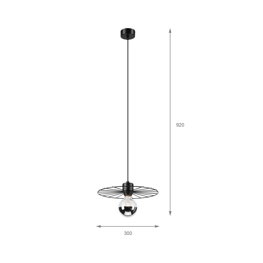 Hängeleuchte MONTANA 1xE27/15W/230V d 30 cm schwarz