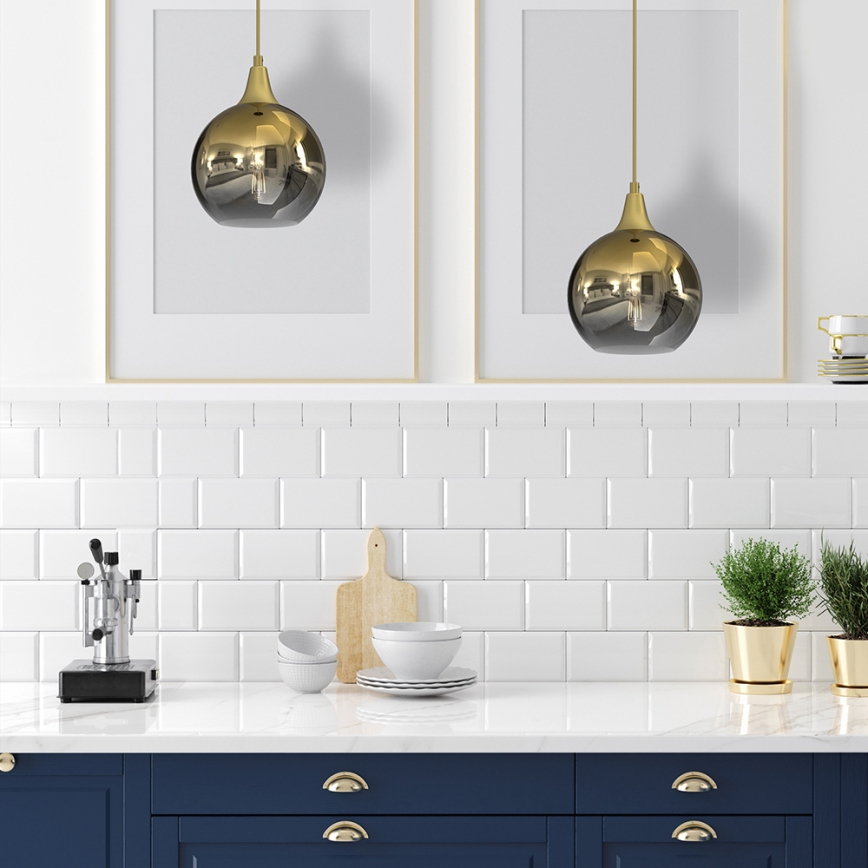 Hängeleuchte MONTE 1xE27/60W/230V d. 20 cm gold
