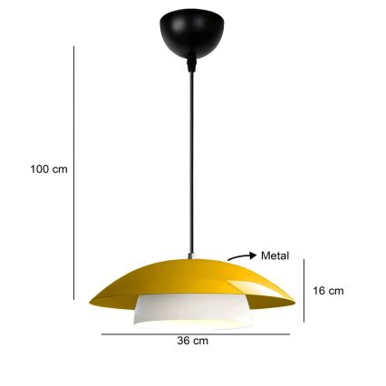 Hängeleuchte MOONLIGH 1xE27/40W/230V, gelb