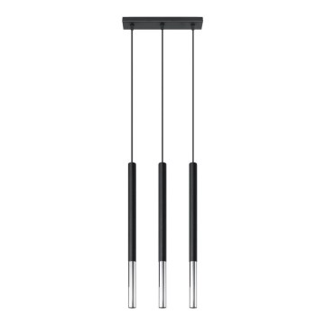 Hängeleuchte MOSAIC 3xG9/12W/230V schwarz/glänzendes Chrom
