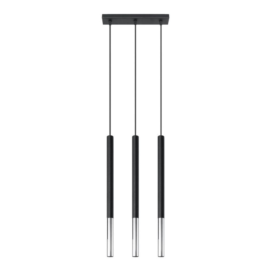 Hängeleuchte MOSAIC 3xG9/12W/230V schwarz/glänzendes Chrom