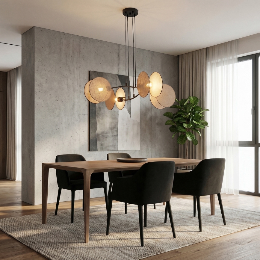 Hängeleuchte MOTIF 4xE14/10W/230V beige