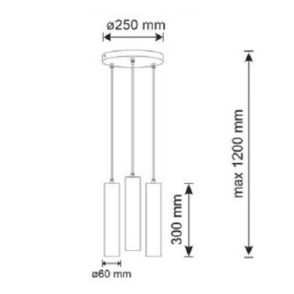 Hängeleuchte NAPOLI 3xGU10/8W/230V